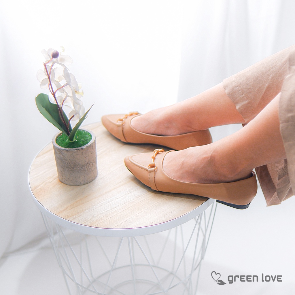 Green Love Sepatu Flat JULY