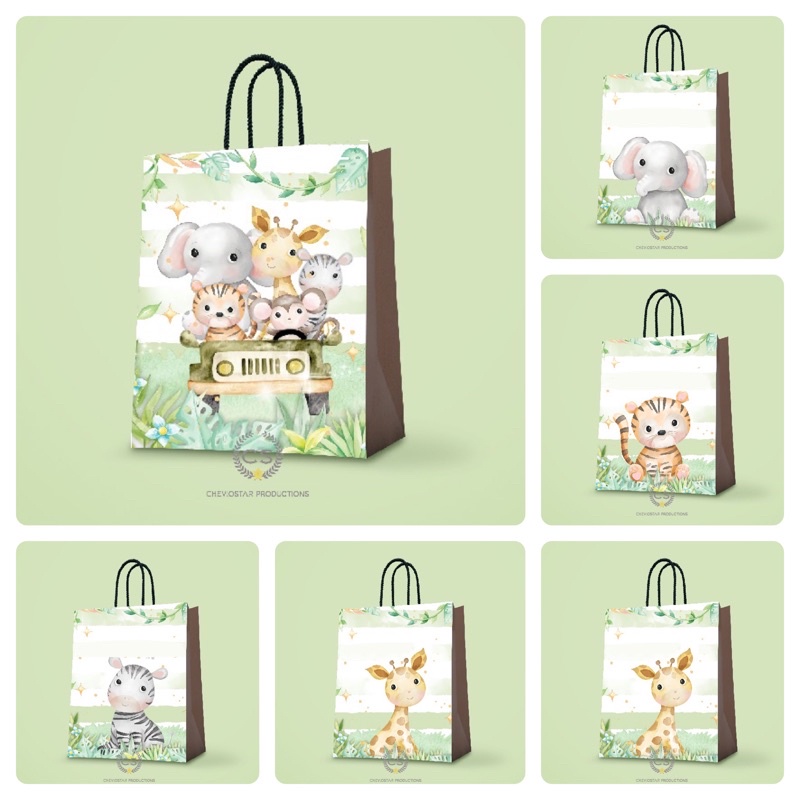 

Paper bag cuatom animal Goodie bag Hampers Shopping abah Tas kado Tas kertas