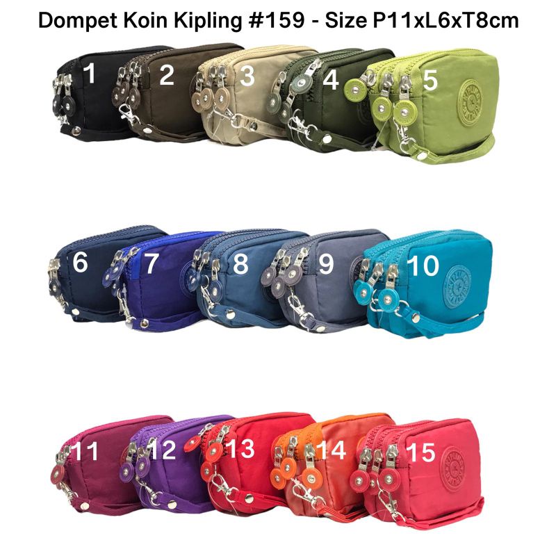 dompet koin kipling 3 zipper