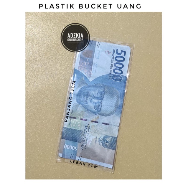 Plastik Uang / Plastik Bucket Uang / Plastik opp Uang / Plastik opp Bucket uang