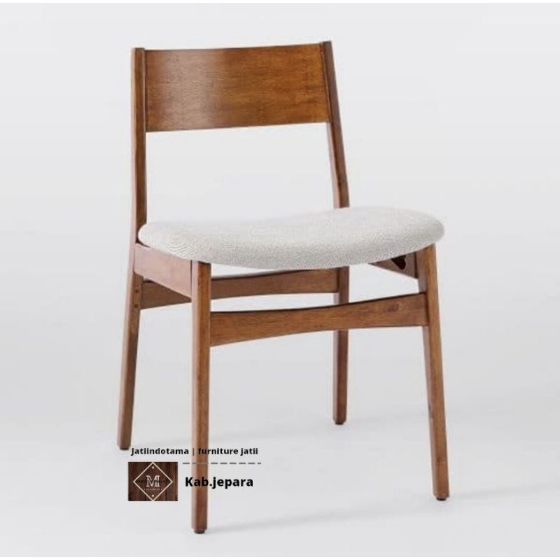 kursi makan kursi cafe kayu jati+dudukan busa