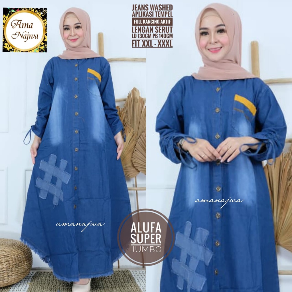 Alufa Super Jumbo long tunik Ama Najwa