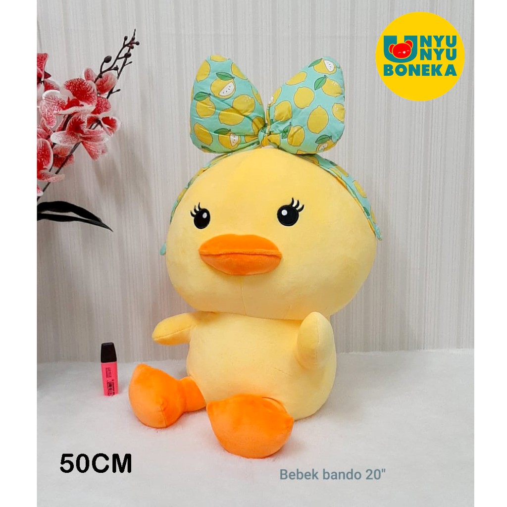 Boneka Bebek Duck Daisy Bando Pita Big 50CM Impor Esklusif Kado Ultah