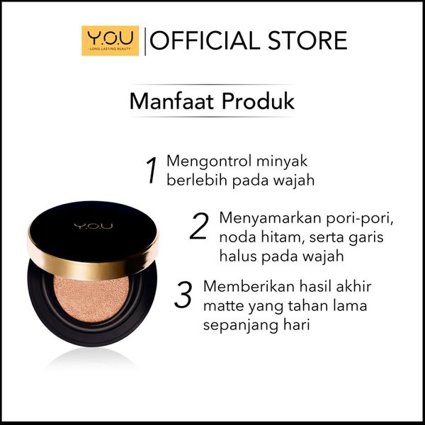 Promo  Bedak Wajah Muka Y.O.U Y O U YOU Perfect BB Cushion Light Natural Beige - Pengontrol Minyak