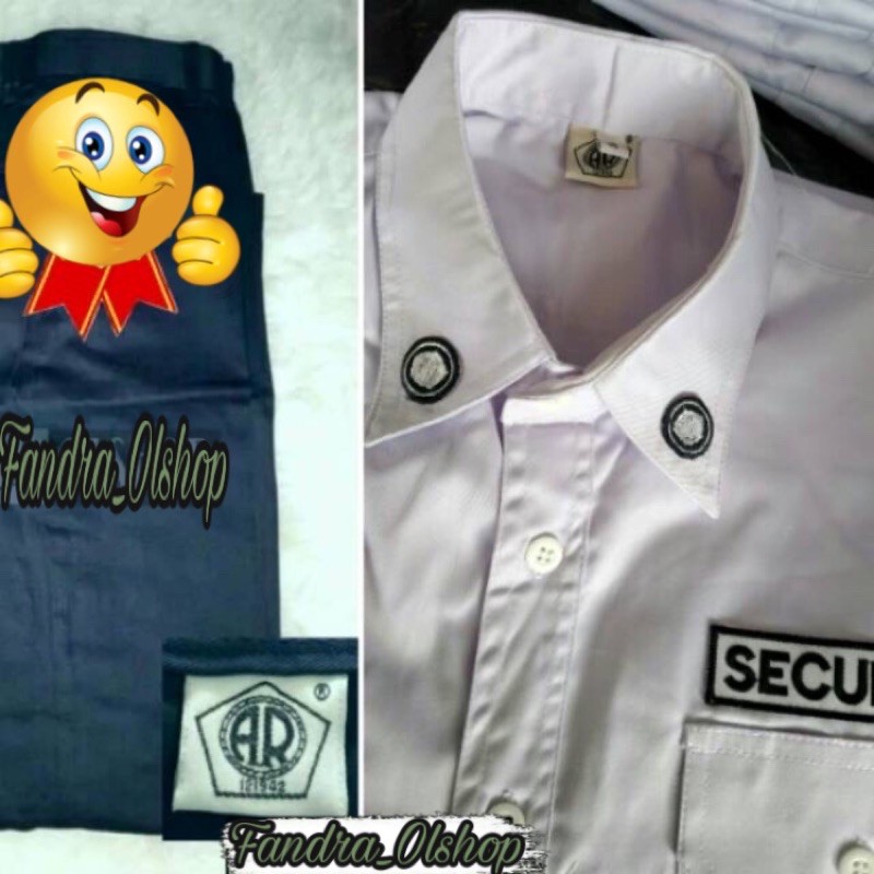 Baju Seragam Setelan PDH Satpam Security Merk AR. Kualitas Terbaik 