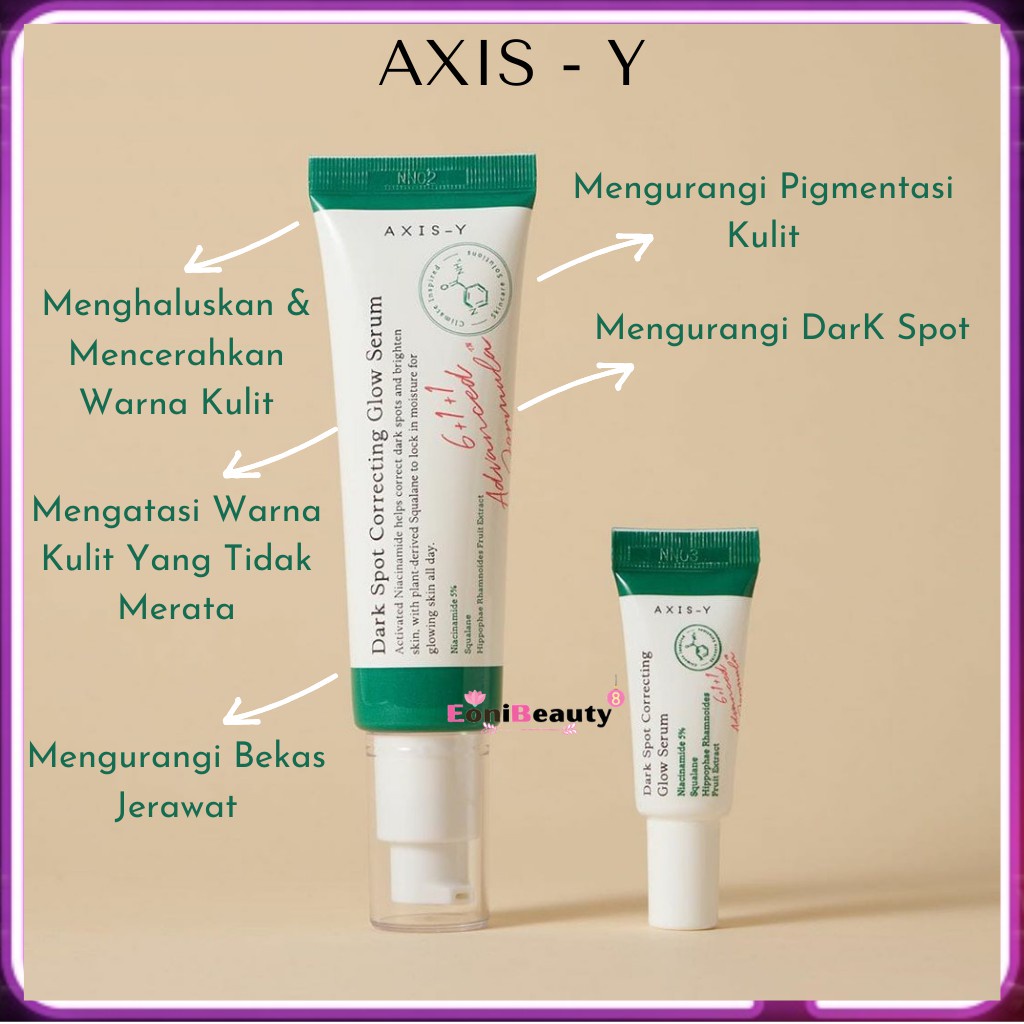 [BPOM] AXIS-Y Dark Spot Correcting Glow Serum 50ML/Mugwort Mask 100ML