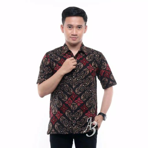 Size M L Xl Xxl Xxxl Bswart Batik Hrb026 Kenongo Hem Pendek Padi Pekalongan M L Xl Batik Pria Murah