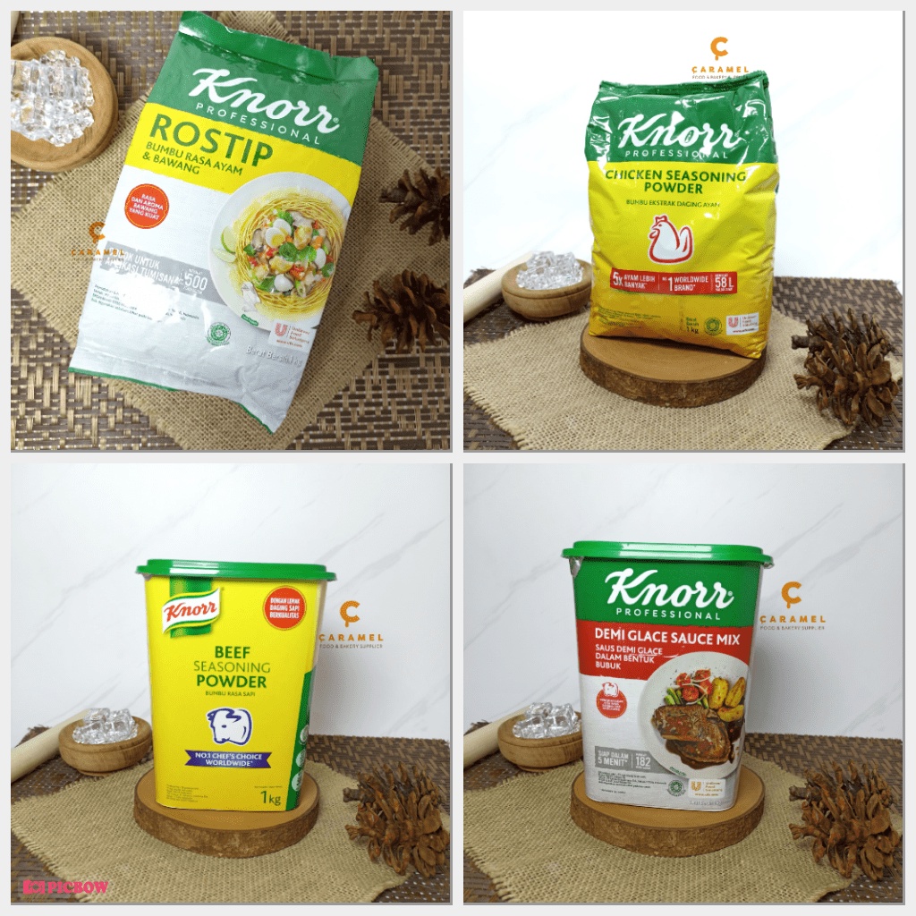 

Knorr Chicken 1kg - Knorr Beef 1kg - Knorr Demi Glace 1kg - Knorr Chicken Rostip 1kg - Penyedap Masakan - Seasoning