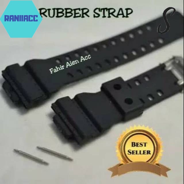 STRAP TALI JAM CASIO GDF100 GDF-100 RUBBER STRAP TALI JAM TANGAN CASIO GDF100 FREE PEN