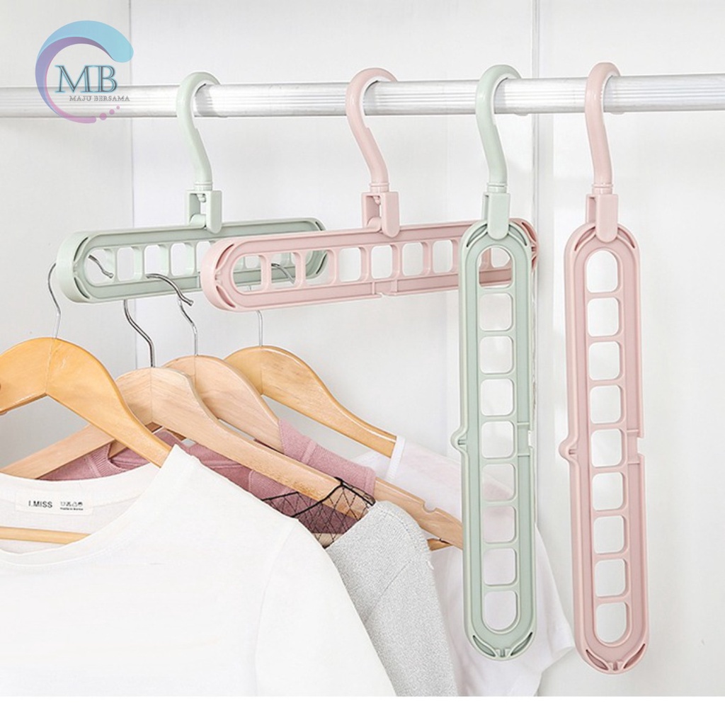 RT33 GANTUNGAN LEMARI BAJU PAKAIAN MAGIC HANGER INSTANT 9 IN 1 JEMURAN LAUNDRY ANTI KARAT MULTIFUNGSI SERBAGUNA MB2553