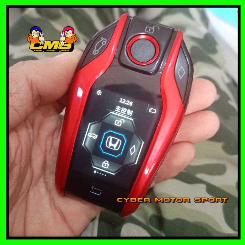 Remot mobil Touchscreen LCD universal. Bisa buat semua mobil. Smart car remot alarm. keyless PKE  Re