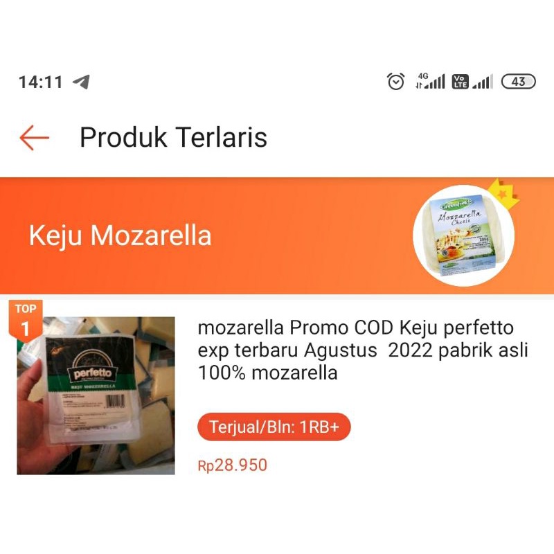 mozarella Promo COD Keju perfetto exp terbaru April 2024 pabrik asli 100% mozarella