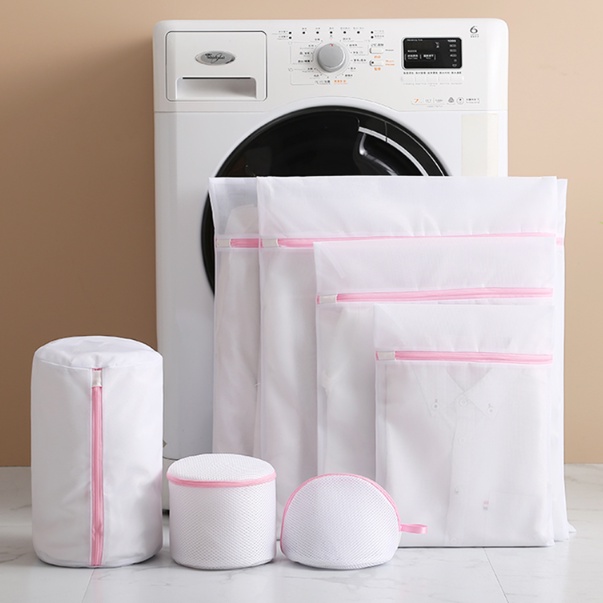 Laundry Bag Tas Baju Kotor Mesin Cuci Anti Kusut Retsleting Jaring Baju Penyimpan Organizer