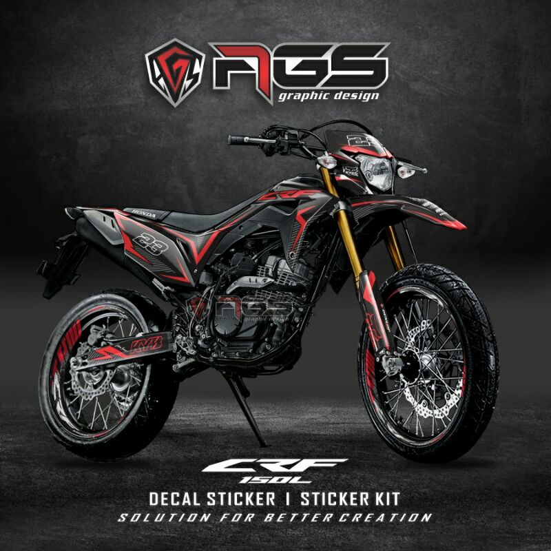 Decal Sticker CRF 150L / CRF 150 L / Dekal Full Body CRF / Decal CRF Fox / Decal AGS GRAPHIC
