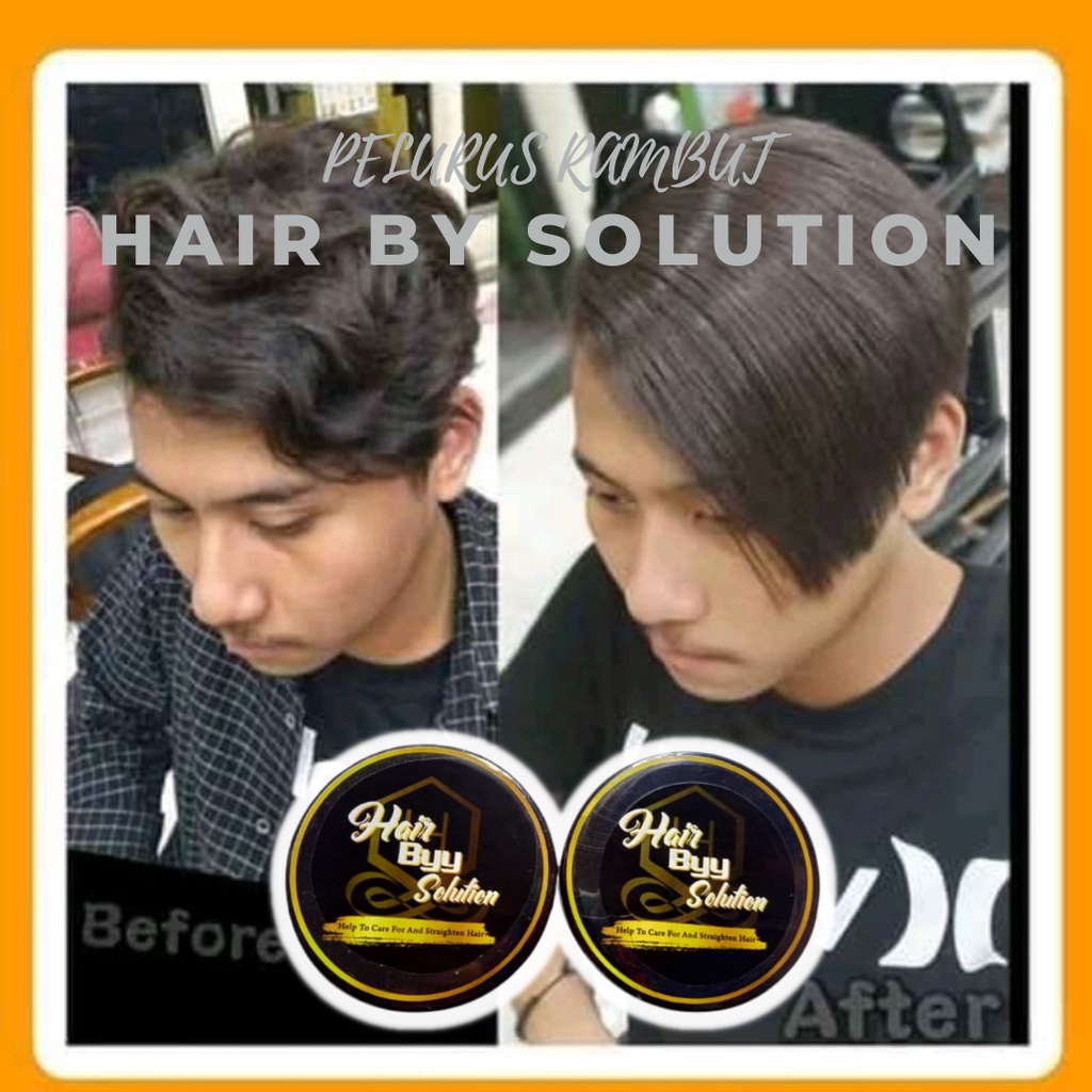 Hair byy Solution Best Seller 100% Ori Pelurus Rambut Pria Permanen Original Tanpa Catok