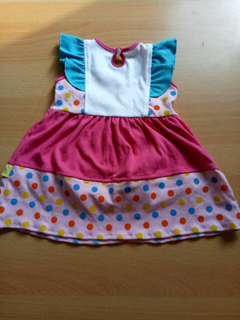 Dress bayi baju anak perempuan karakter rabbit usia 6-12 bln