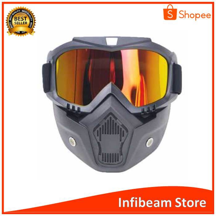 TaffSPORT BOLLFO Kacamata Goggles Mask Motor Retro Windproof