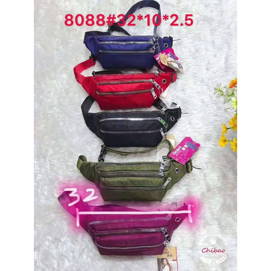 Tas Wanita Import Pinggang Selempang Waistbag Waist Bag CHIBAO Mini CB8088 8088 Bahan Parasut Kualit