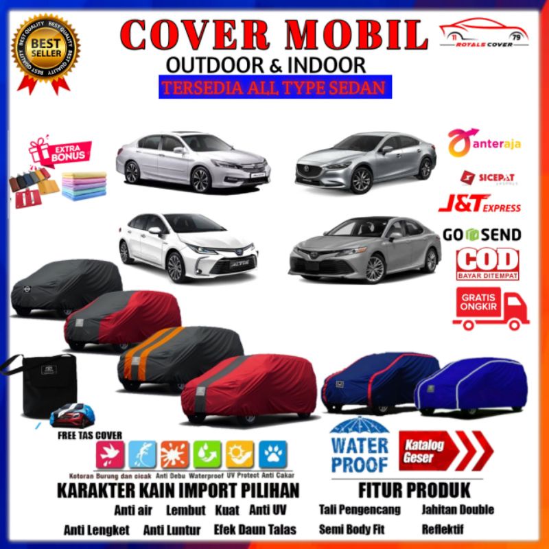 Cover Sarung mobil mobilio vios altis city baleno corolla twincame soluna mercedes bmw camry lancer