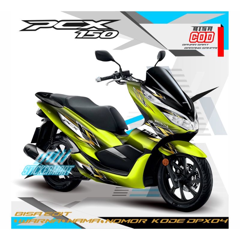 Decal Full Body PCX 150 lokal grafis gold variasi motor stiker printing high Quality