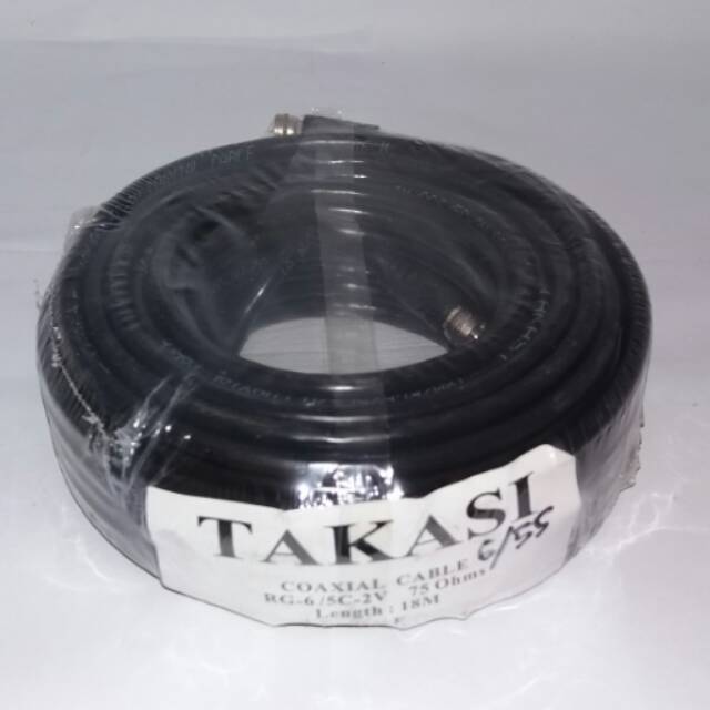 Kabel parabola rg 6 takasi 18m f to f