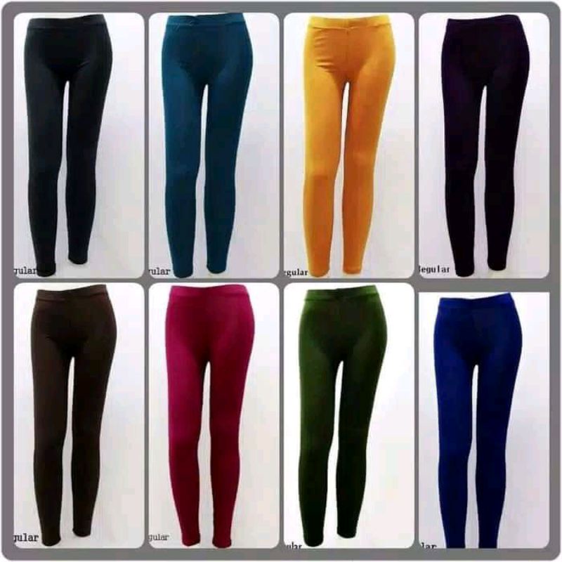 legging polos pajang spandek balon/licin