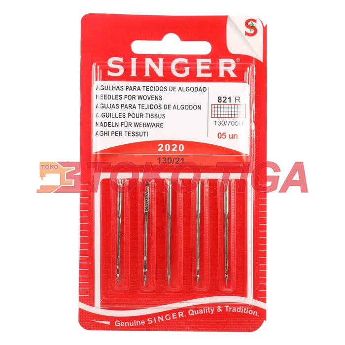 Jarum Mesin Jahit Portable SINGER 2020 RED Blisters Needles