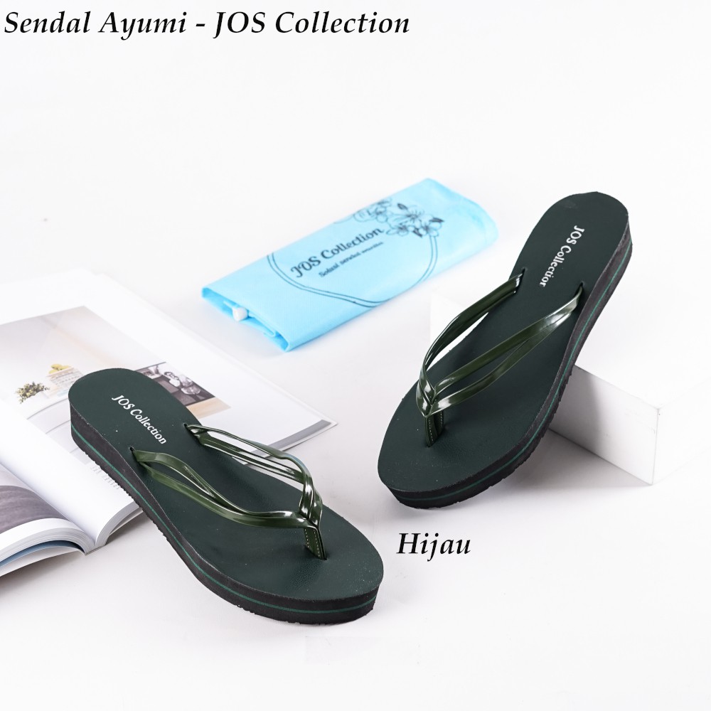 Sandal Jepit Wanita Murah - Ayumi Model Tali Double Tinggi 3 cm by JOS Collection