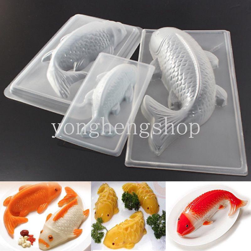 3d Cetakan Bentuk Ikan Koi Cetakan Kue Coklat Jelly Sugarcraft Rice Mould DIY Cetakan Dekorasi Kue Alat Kue Dapur Handmade Baking