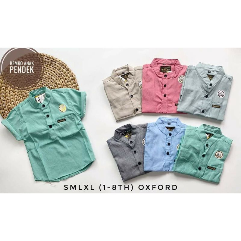 2-8 th Kemeja Koko Anak Polos Gradasi Distro Volcom / Kemko Ready