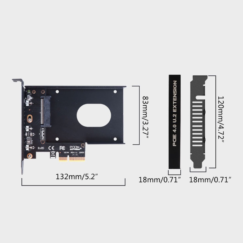 Btsg PCIE X4 to U.2/SATA Converter Board 2.5 inch SFF-8639 Hard Disk PCI-Express 4.0 Modul Adaptor Bertenaga Sendiri