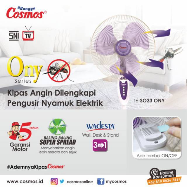 Kipas Angin Cosmos 16-SO33 ONY