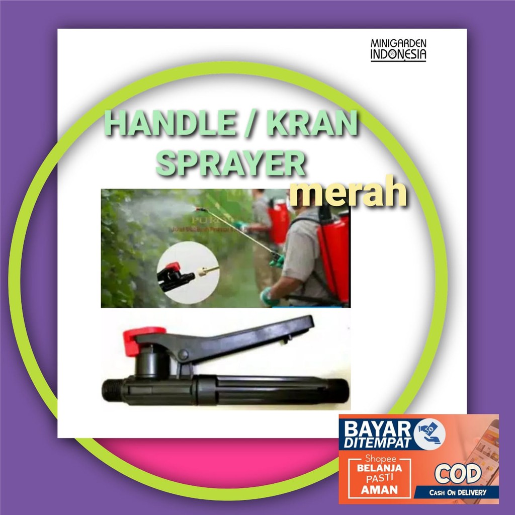 HANDLE SPRAYER ELEKTRIK MERAH gagang pencetan keran kran knapsak sparepart semprotan hama irigasi