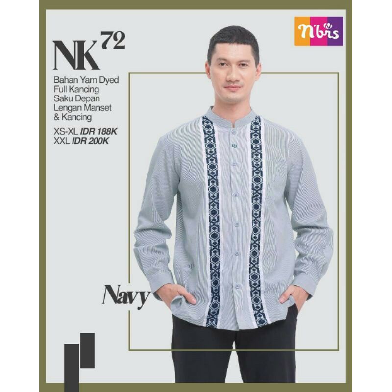 Koko Nibras Lengan Panjang NK 72 Navy M