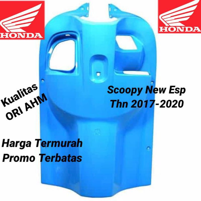 Cover Inner lower dek kantong legshield kontak Dasbor Scoopy New fi esp K93 2018-2020 Biru Original