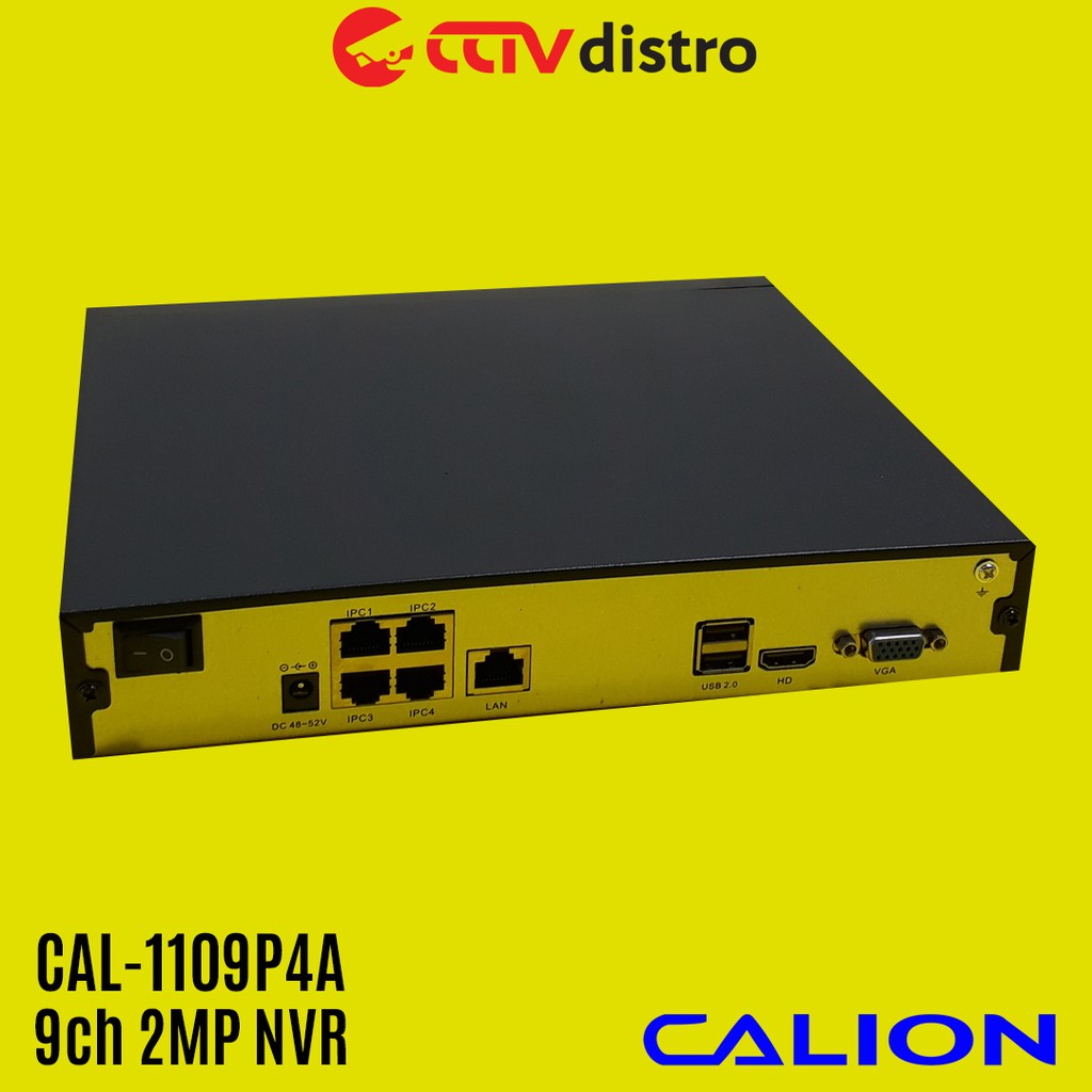 DVR NVR POE Khusus Untuk IP Camera | Support 4ch up to 9ch 2MP IP Camera | Calion CAL-1109P4A