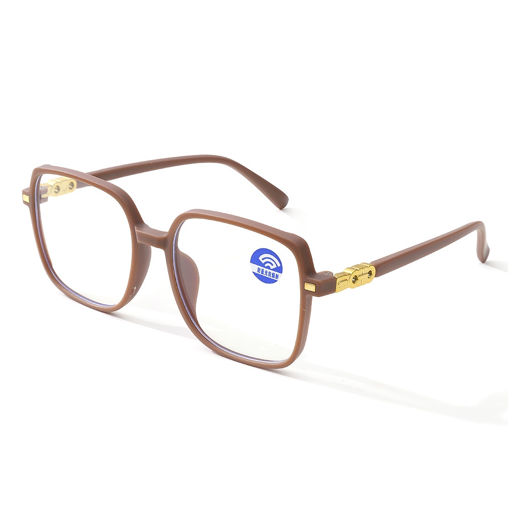 【COD Tangding】4 Colors Frosted Coffee Big Glasses Korean Female Student Plain Face Thin Big Frame Eye Frame