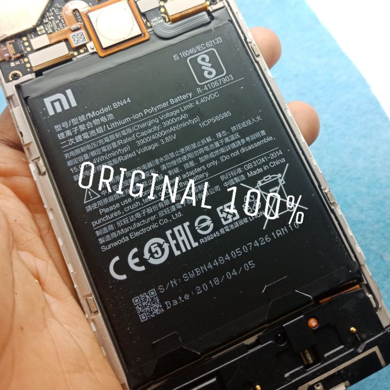 BATERAI BATU BATRAY BATRE BATERAY XIAOMI REDMI 5 PLUS BN 44 BN44 ORIGINAL COPOTAN