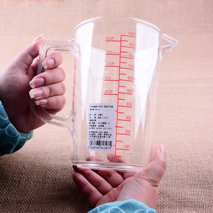 Sanneng SN4708 - Plastic Measuring Cup / Gelas Ukur 1L / 1000cc