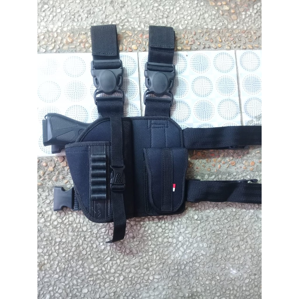 RPM PROMO HOLSTER PAHA Holster Paha dengan Mag Magasen Magazen Model Tumpuk-KODE04