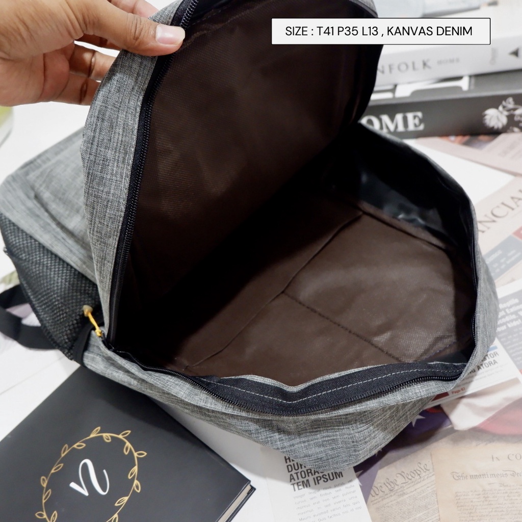 Tas Sekolah untuk Putra Remaja Fashion Ransel untuk Backpack Anak laki laki motif doodle murah COD