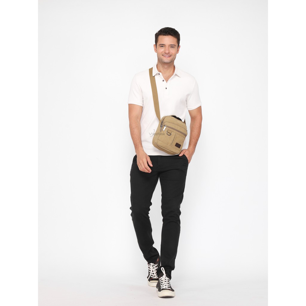 [11.11 BIG SALE] Tas Selempang Cowok Tas Slempang Pria Tas Import