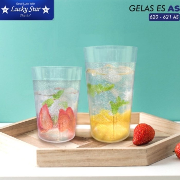 Gelas Es Anti Pecah S Transparan Small ShatterproofIce Glass Luckystar