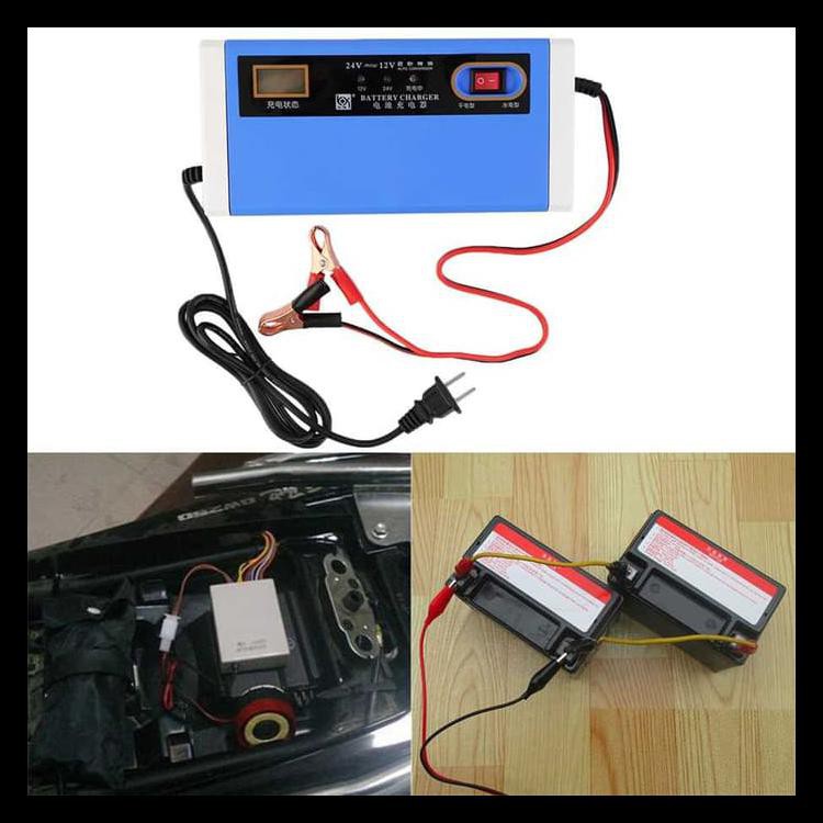 Cas Aki Otomatis / Charger Accu, Aki Kering, Basah, Mobil, Motor, 10A Terpercaya