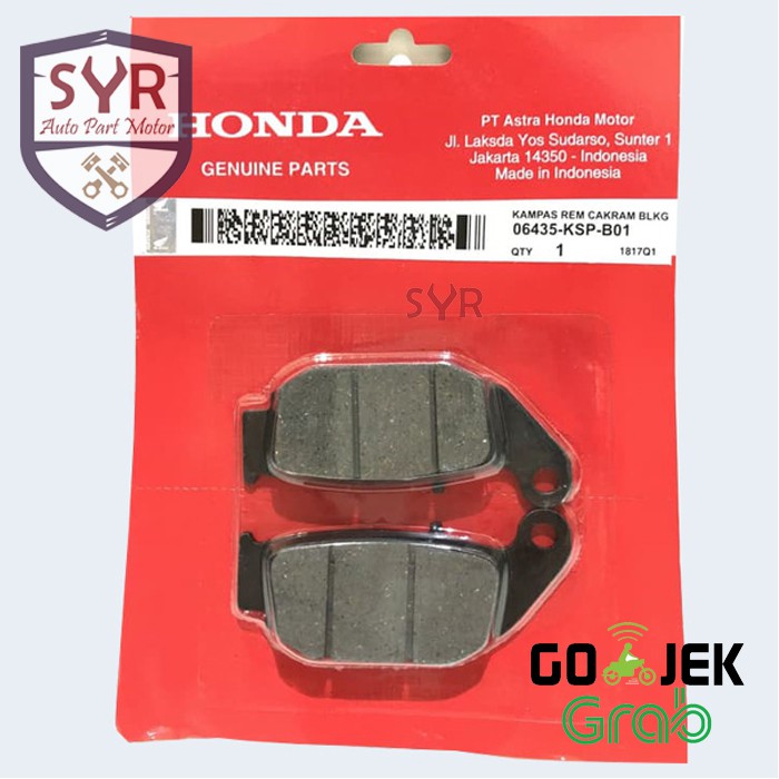 kampas rem Disc Pad CBR 150   Mega Pro Monoshock KSP