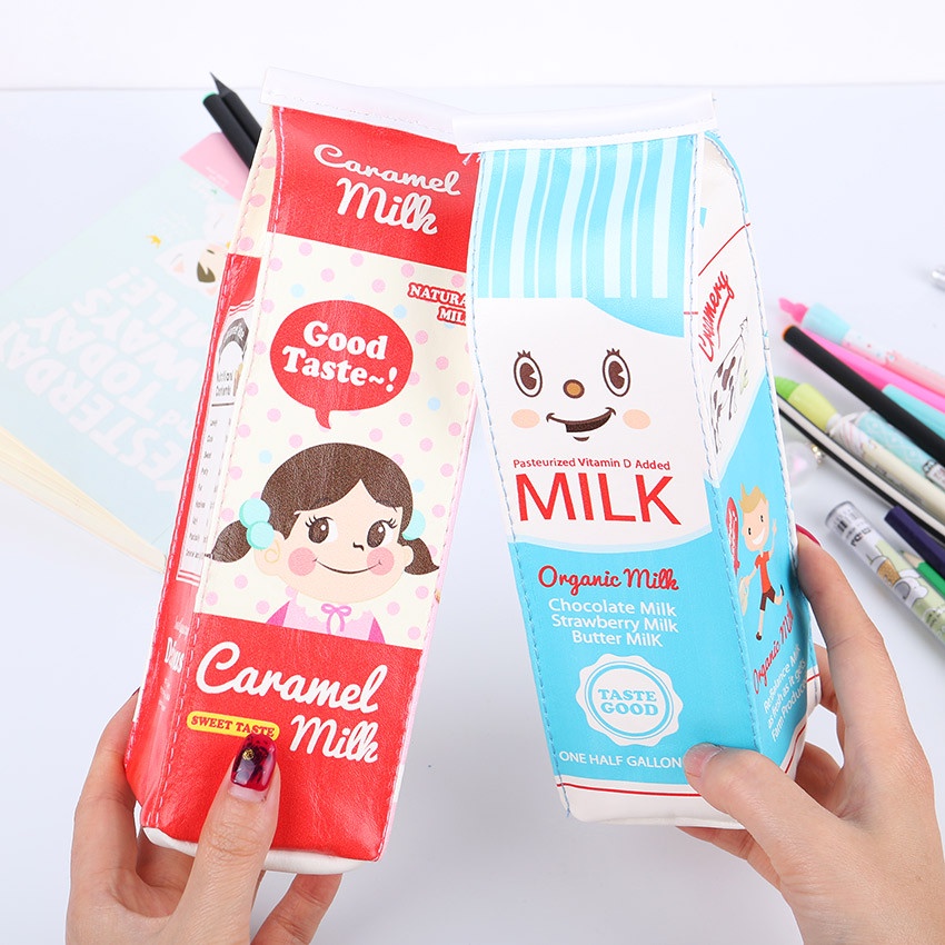 

Laciola MIlky Pouch Pencil Tempat Pensil Alat Tulis Sekolah Lucu Unik