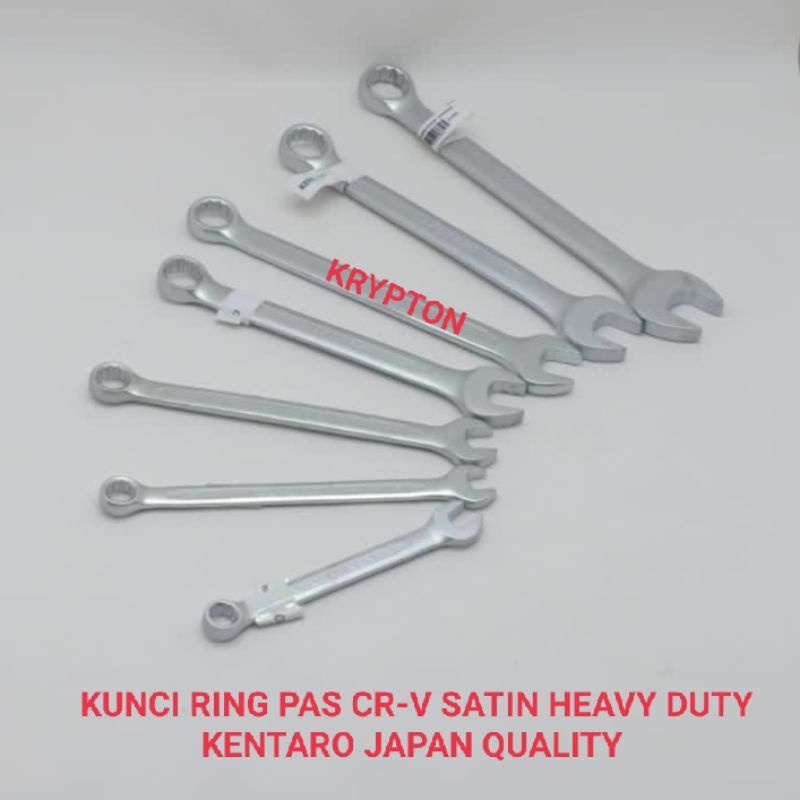 KUNCI RING PAS 18mm CR-V SATIN HEAVY DUTY KENTARO JAPAN QUALITY