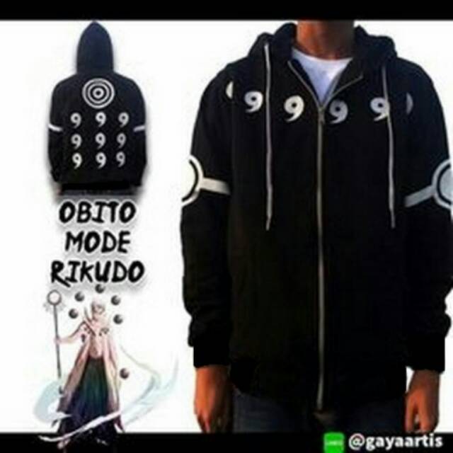 Jaket naruto rikudo hitam
