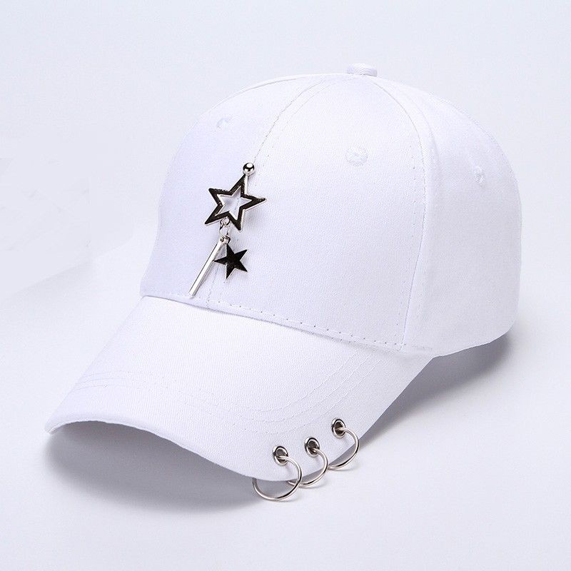 TOPI RING RANTAI KOREA TOPI ANTING KOREA TOPI RING BESI RANTAI KOREA TOPI BASEBALL RING BESI KPOP