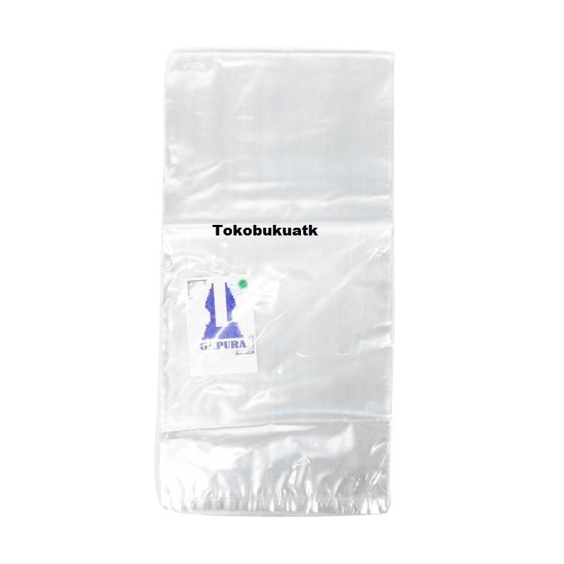 

Plastik bening ukuran 15 X 30 cm